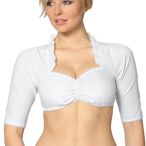 Women's Crop Top Plain Holiday Weekend Oktoberfest Costume Crop Top Blouse Shirt Short Sleeve Lace Trims Square Neck Casual Streetwear White S
Women's Crop Top Plain Holiday Weekend Oktoberfest Costume Crop Top Blouse Shirt Short Sleeve Lace Trims Square Neck Casual Streetwear White S