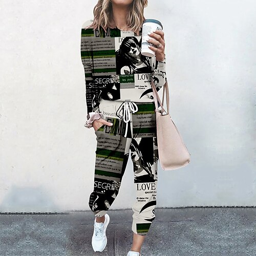 Women's Sweatshirt Tracksuit Pants Sets Active Streetwear Green Red Sports Outdoor Casual Graphic Drawstring Print Crew Neck S M L XL XXL
Women's Sweatshirt Tracksuit Pants Sets Active Streetwear Green Red Sports Outdoor Casual Graphic Drawstring Print Crew Neck S M L XL XXL