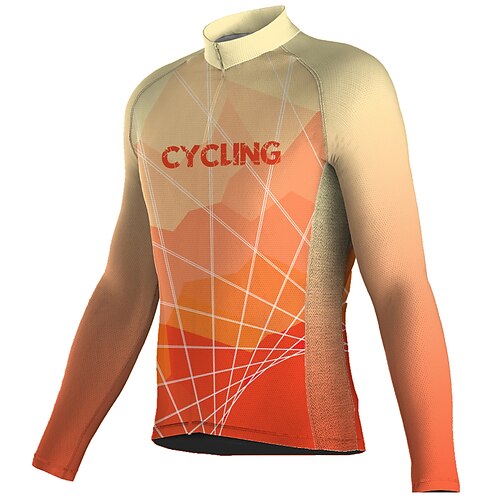 21Grams Men's Cycling Jersey Long Sleeve Bike Top with 3 Rear Pockets Mountain Bike MTB Road Bike Cycling Breathable Quick Dry Moisture Wicking Reflective Strips Orange Geometic Polyester Spandex
21Grams Men's Cycling Jersey Long Sleeve Bike Top with 3 Rear Pockets Mountain Bike MTB Road Bike Cycling Breathable Quick Dry Moisture Wicking Reflective Strips Orange Geometic Polyester Spandex