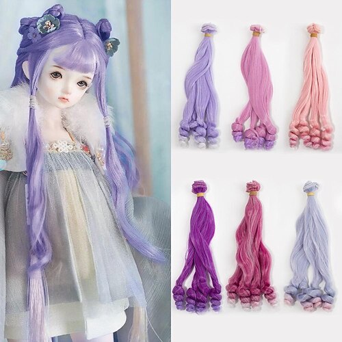 Curly Synthetic Hair 10 inch Hair Extension Weft 1pc Soft All sd bjd doll wig hair row screw roll gradient handmade diy material
Curly Synthetic Hair 10 inch Hair Extension Weft 1pc Soft All sd bjd doll wig hair row screw roll gradient handmade diy material