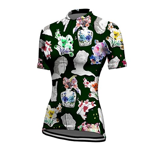 21Grams Women's Cycling Jersey Short Sleeve Bike Top with 3 Rear Pockets Mountain Bike MTB Road Bike Cycling Quick Dry Moisture Wicking Dark Green Floral Botanical Sports Clothing Apparel / Stretchy
21Grams Women's Cycling Jersey Short Sleeve Bike Top with 3 Rear Pockets Mountain Bike MTB Road Bike Cycling Quick Dry Moisture Wicking Dark Green Floral Botanical Sports Clothing Apparel / Stretchy