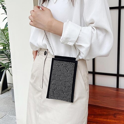 Women's Mobile Phone Bag PU Leather Sequin Solid Color Daily Office & Career Creamy-white Black
Women's Mobile Phone Bag PU Leather Sequin Solid Color Daily Office & Career Creamy-white Black