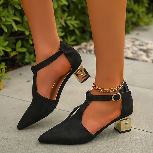 Women's Heels Ankle Strap Heels Buckle Chunky Heel Pointed Toe Classic Daily Walking Shoes Synthetics Ankle Strap Spring Summer Solid Colored Black Beige
Women's Heels Ankle Strap Heels Buckle Chunky Heel Pointed Toe Classic Daily Walking Shoes Synthetics Ankle Strap Spring Summer Solid Colored Black Beige