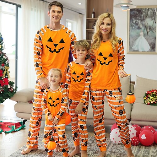 Family Look Halloween Pajamas Skull Daily Orange Long Sleeve Daily Matching Outfits
Family Look Halloween Pajamas Skull Daily Orange Long Sleeve Daily Matching Outfits