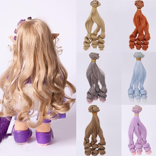 BJD SD Doll Wig High Temperature Synthetic Fiber Long Loose Curly Doll Wig with Full Bangs for 1/3 BJD Doll Wigs doll wig 6 in.
BJD SD Doll Wig High Temperature Synthetic Fiber Long Loose Curly Doll Wig with Full Bangs for 1/3 BJD Doll Wigs doll wig 6 in.