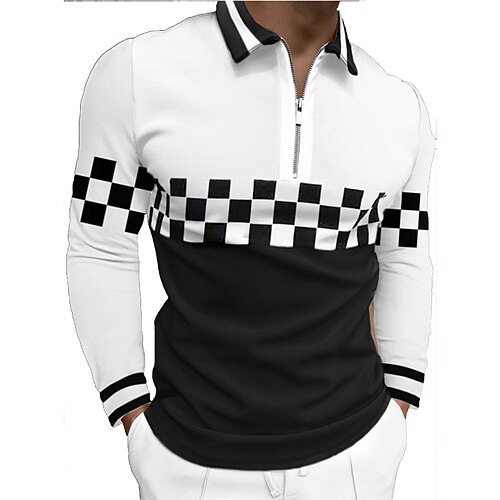 Men's Collar Polo Shirt Golf Shirt Color Block Lattice Turndown Blue Yellow Red White 3D Print Outdoor Street Long Sleeve Zipper Print Clothing Apparel Basic Fashion Casual Breathable
Men's Collar Polo Shirt Golf Shirt Color Block Lattice Turndown Blue Yellow Red White 3D Print Outdoor Street Long Sleeve Zipper Print Clothing Apparel Basic Fashion Casual Breathable