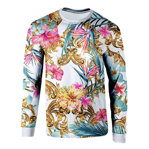Men's Unisex T shirt Tee 3D Print Floral Graphic Prints Crew Neck Street Daily Print Long Sleeve Tops Basic Casual Big and Tall Sports White Black
Men's Unisex T shirt Tee 3D Print Floral Graphic Prints Crew Neck Street Daily Print Long Sleeve Tops Basic Casual Big and Tall Sports White Black