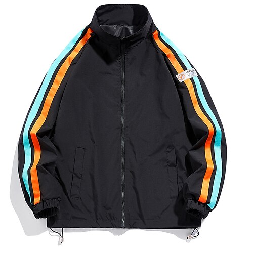Men's Track Jacket Windbreaker Breathable Lightweight Top Regular Fit Full Zip Stripes Spring Autumn Tennis Running Training / Micro-elastic
Men's Track Jacket Windbreaker Breathable Lightweight Top Regular Fit Full Zip Stripes Spring Autumn Tennis Running Training / Micro-elastic