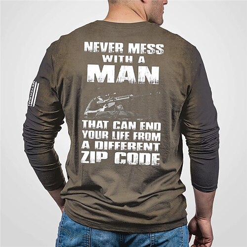 Men's Unisex T shirt Tee Letter Graphic Prints Crew Neck Brown 3D Print Outdoor Street Long Sleeve Print Clothing Apparel Basic Vintage Sports Designer
Men's Unisex T shirt Tee Letter Graphic Prints Crew Neck Brown 3D Print Outdoor Street Long Sleeve Print Clothing Apparel Basic Vintage Sports Designer