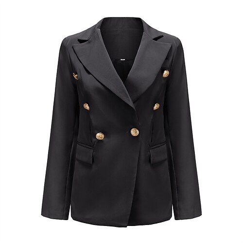 Women's Blazer Windproof Warm Outdoor Work Daily Going out with Pockets Double Breasted Lapel Elegant Solid Color Regular Fit Outerwear Long Sleeve Winter Fall Navy Black Fuchsia S M L XL XXL
Women's Blazer Windproof Warm Outdoor Work Daily Going out with Pockets Double Breasted Lapel Elegant Solid Color Regular Fit Outerwear Long Sleeve Winter Fall Navy Black Fuchsia S M L XL XXL