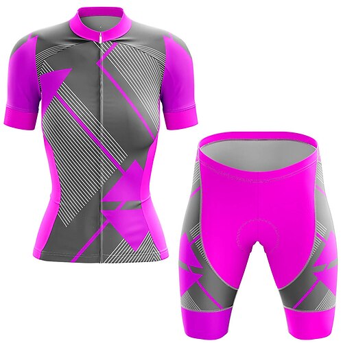 21Grams Women's Cycling Jersey with Shorts Short Sleeve Mountain Bike MTB Road Bike Cycling Rose Red Geometic Bike Clothing Suit 3D Pad Breathable Quick Dry Moisture Wicking Back Pocket Polyester
21Grams Women's Cycling Jersey with Shorts Short Sleeve Mountain Bike MTB Road Bike Cycling Rose Red Geometic Bike Clothing Suit 3D Pad Breathable Quick Dry Moisture Wicking Back Pocket Polyester
