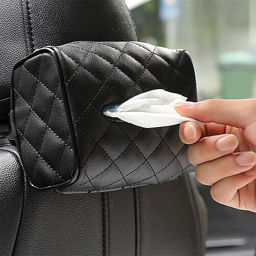 

PU Leather Universal Car Sun Visor or Vehicle Backseat Tissue Holder Hanging Organizer