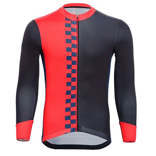 21Grams Men's Cycling Jersey Long Sleeve Bike Top with 3 Rear Pockets Mountain Bike MTB Road Bike Cycling Breathable Quick Dry Moisture Wicking Reflective Strips Black Red Color Block Polyester
21Grams Men's Cycling Jersey Long Sleeve Bike Top with 3 Rear Pockets Mountain Bike MTB Road Bike Cycling Breathable Quick Dry Moisture Wicking Reflective Strips Black Red Color Block Polyester