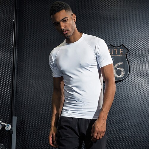 Men's Running T-Shirt Workout Shirt Short Sleeve Top Athletic Spandex Breathable Quick Dry Moisture Wicking Gym Workout Running Active Training Sportswear Activewear Solid Colored Green Black Royal
Men's Running T-Shirt Workout Shirt Short Sleeve Top Athletic Spandex Breathable Quick Dry Moisture Wicking Gym Workout Running Active Training Sportswear Activewear Solid Colored Green Black Royal