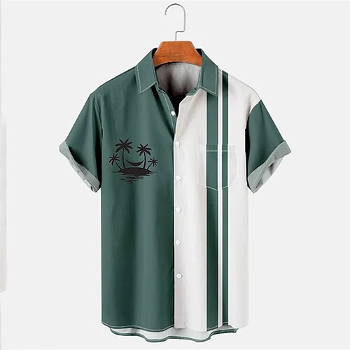 Men's Bowling Shirt Camp Shirt Graphic Color Block Turndown Green / White Print Daily Holiday Short Sleeve Button-Down Clothing Apparel Vintage Color Block Hawaiian Comfortable / Summer / Summer
Men's Bowling Shirt Camp Shirt Graphic Color Block Turndown Green / White Print Daily Holiday Short Sleeve Button-Down Clothing Apparel Vintage Color Block Hawaiian Comfortable / Summer / Summer