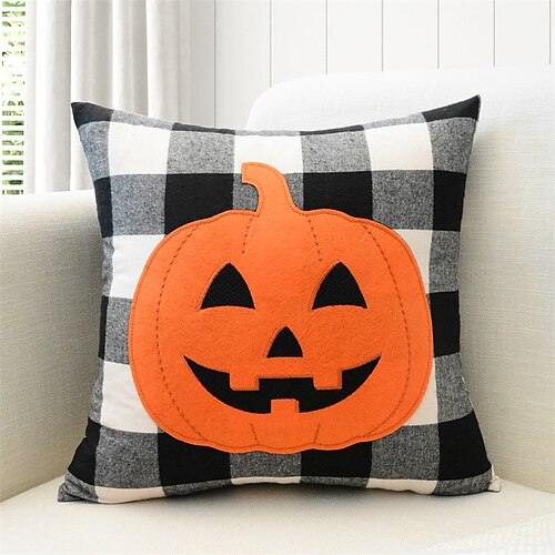 Halloween Throw Pillow Cover Embroidery Farmhouse Pumpkin Plaid Square Quality Pillow Case for Bedroom Livingroom Cushion Cover
Halloween Throw Pillow Cover Embroidery Farmhouse Pumpkin Plaid Square Quality Pillow Case for Bedroom Livingroom Cushion Cover