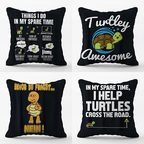I Like Turtles,Funny Turtles Double Side Cushion Cover 4PC Soft Decorative Square Throw Pillow Cover Cushion Pillowcase for Bedroom Livingroom
I Like Turtles,Funny Turtles Double Side Cushion Cover 4PC Soft Decorative Square Throw Pillow Cover Cushion Pillowcase for Bedroom Livingroom