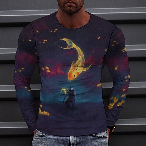 Homens Camiseta Camisetas Gráfico Decote Redondo Azul Impressão 3D Casual Diário Manga Longa Imprimir Roupa Moda Designer Confortável Grande e Alto
Homens Camiseta Camisetas Gráfico Decote Redondo Azul Impressão 3D Casual Diário Manga Longa Imprimir Roupa Moda Designer Confortável Grande e Alto