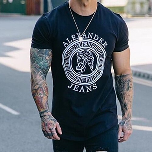 Men's T shirt Tee Graphic Letter Round Neck Navy Blue Short Sleeve Hot Stamping Street Daily Tops Casual Comfortable / Summer / Spring / Summer
Men's T shirt Tee Graphic Letter Round Neck Navy Blue Short Sleeve Hot Stamping Street Daily Tops Casual Comfortable / Summer / Spring / Summer