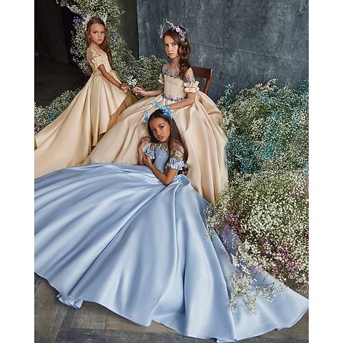 Party Halloween Princess Flower Girl Dresses Jewel Neck Floor Length Polyester Spring Summer with Appliques Cute Girls' Party Dress Fit 3-16 Years
Party Halloween Princess Flower Girl Dresses Jewel Neck Floor Length Polyester Spring Summer with Appliques Cute Girls' Party Dress Fit 3-16 Years