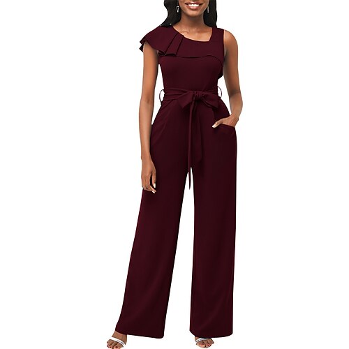 Women's Jumpsuit Solid Color V Neck Casual Street Daily Regular Fit Sleeveless Blue Wine Black S M L Fall
Women's Jumpsuit Solid Color V Neck Casual Street Daily Regular Fit Sleeveless Blue Wine Black S M L Fall