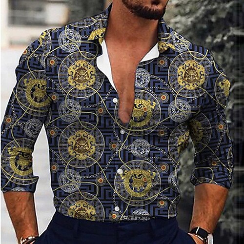 Homens Camisa Social Geometria Aberto para a Lateral Azul Impressão 3D Ao ar livre Rua Manga Longa Botão para baixo Imprimir Roupa Moda Casual Respirável
Homens Camisa Social Geometria Aberto para a Lateral Azul Impressão 3D Ao ar livre Rua Manga Longa Botão para baixo Imprimir Roupa Moda Casual Respirável