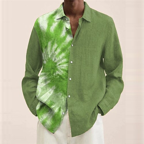 Men's Shirt Tie Dye Turndown Green Long Sleeve 3D Print Outdoor Street Button-Down Print Tops Fashion Casual Breathable
Men's Shirt Tie Dye Turndown Green Long Sleeve 3D Print Outdoor Street Button-Down Print Tops Fashion Casual Breathable