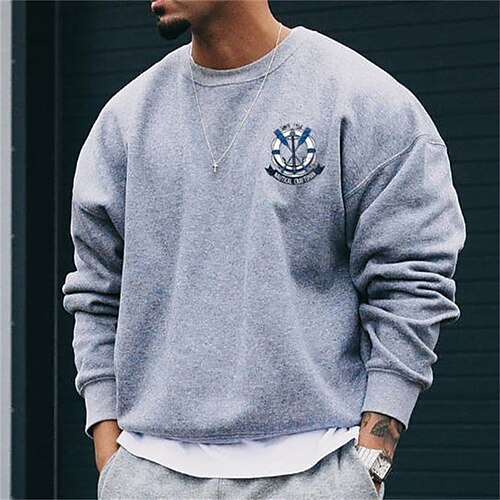 Men's Sweatshirt Pullover Graphic Print Daily Holiday Going out Hot Stamping Streetwear Casual Hoodies Sweatshirts Long Sleeve Light Grey
Men's Sweatshirt Pullover Graphic Print Daily Holiday Going out Hot Stamping Streetwear Casual Hoodies Sweatshirts Long Sleeve Light Grey
