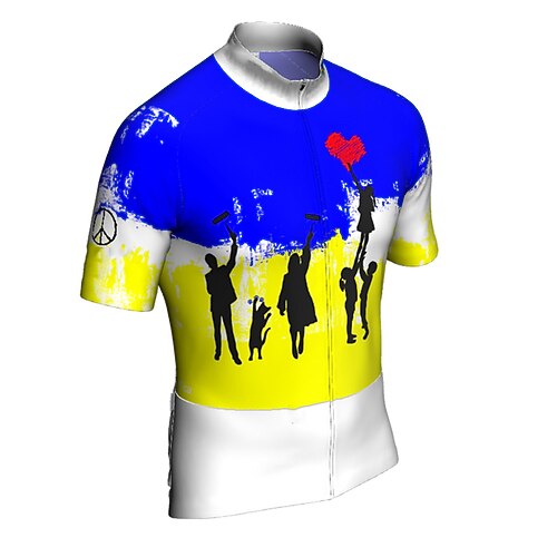 21Grams Men's Cycling Jersey Short Sleeve Bike Top with 3 Rear Pockets Mountain Bike MTB Road Bike Cycling Breathable Quick Dry Moisture Wicking Reflective Strips Blue Graphic Polyester Spandex Sports
21Grams Men's Cycling Jersey Short Sleeve Bike Top with 3 Rear Pockets Mountain Bike MTB Road Bike Cycling Breathable Quick Dry Moisture Wicking Reflective Strips Blue Graphic Polyester Spandex Sports