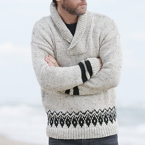 Men's Pullover Sweater Jumper Chunky Knit Cropped Knitted Striped Shirt Collar Stylish Basic Daily Holiday Fall Winter Beige S M L / Long Sleeve / Long Sleeve / Weekend
Men's Pullover Sweater Jumper Chunky Knit Cropped Knitted Striped Shirt Collar Stylish Basic Daily Holiday Fall Winter Beige S M L / Long Sleeve / Long Sleeve / Weekend