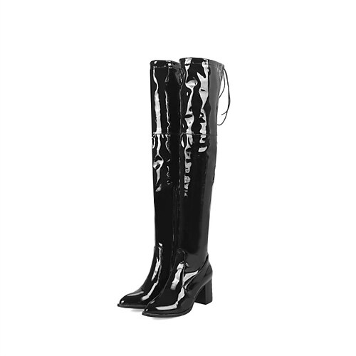 Damen Stiefel Täglich Stiefel über Knie Winter Schnürsenkel Blockabsatz Spitze Zehe Britisch PU Leder Reißverschluss Einfarbig Schwarz
Damen Stiefel Täglich Stiefel über Knie Winter Schnürsenkel Blockabsatz Spitze Zehe Britisch PU Leder Reißverschluss Einfarbig Schwarz