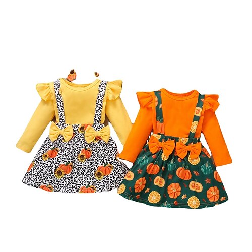Kids Girls' Clothing Set 2 Pieces Long Sleeve Yellow Orange Leopard Crewneck Bow School Casual Sweet Regular Knee-length 3-10 Years
Kids Girls' Clothing Set 2 Pieces Long Sleeve Yellow Orange Leopard Crewneck Bow School Casual Sweet Regular Knee-length 3-10 Years