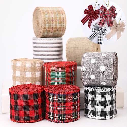 11 Colors 5 Yard Christmas Solid Color Dot Silk Ribbon for Gift Decoration Party 2/5 Inch Width 1 Roll
11 Colors 5 Yard Christmas Solid Color Dot Silk Ribbon for Gift Decoration Party 2/5 Inch Width 1 Roll