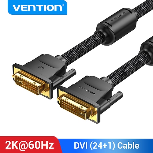 

Vention DVI Cable Male to Male DVI 24 1 Video Connector 1080P 2K Dual Link for Laptop PC Monitor Projector DVI-D 1m 5m