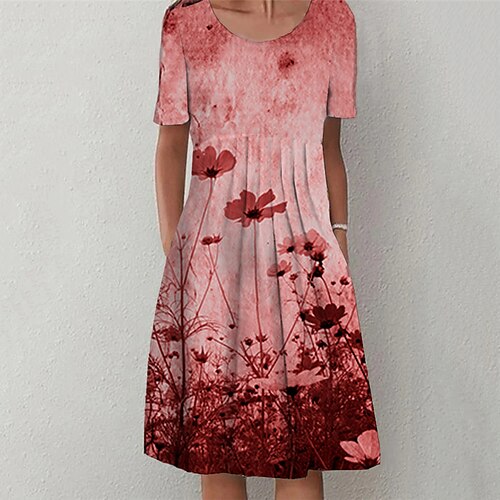 Women's Casual Dress Shift Dress Knee Length Dress Green Red Short Sleeve Floral Ruched Pocket Print Spring Summer Crew Neck Casual Vacation Slim 2022 S M L XL XXL 3XL
Women's Casual Dress Shift Dress Knee Length Dress Green Red Short Sleeve Floral Ruched Pocket Print Spring Summer Crew Neck Casual Vacation Slim 2022 S M L XL XXL 3XL