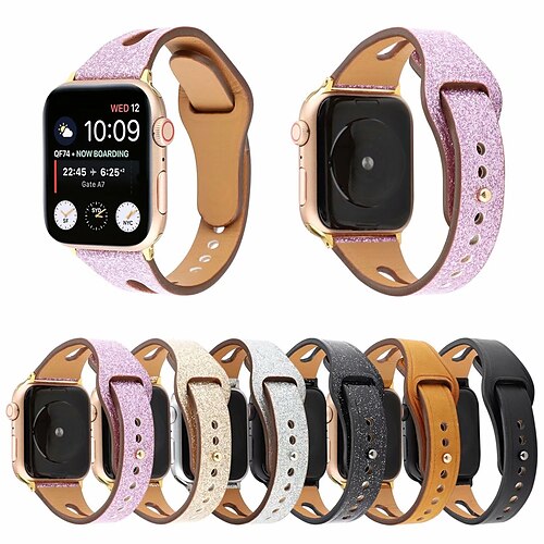 1PC Smart Watch Band Compatible with Apple iWatch Series 8 7 6 5 4 3 2 1 SE Sport Band Decorative Rings Loops for iWatch Smartwatch Strap Wristband PU Leather Adjustable Shockproof
1PC Smart Watch Band Compatible with Apple iWatch Series 8 7 6 5 4 3 2 1 SE Sport Band Decorative Rings Loops for iWatch Smartwatch Strap Wristband PU Leather Adjustable Shockproof