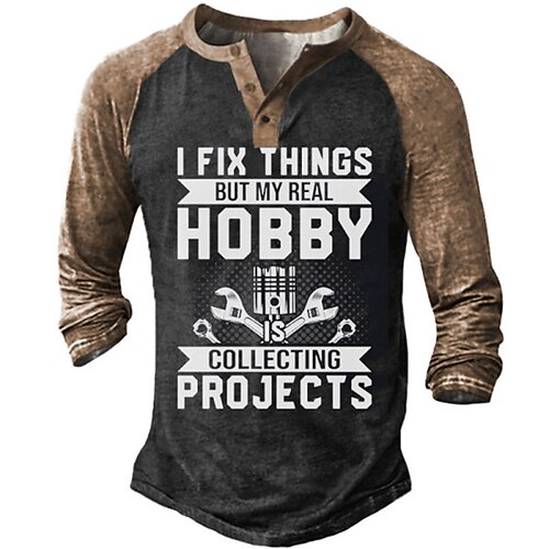 Men's T shirt Tee Henley Shirt Tee Graphic Color Block Letter Henley Black 3D Print Plus Size Outdoor Daily Long Sleeve Patchwork Button-Down Clothing Apparel Basic Designer Casual Classic / Sports
Men's T shirt Tee Henley Shirt Tee Graphic Color Block Letter Henley Black 3D Print Plus Size Outdoor Daily Long Sleeve Patchwork Button-Down Clothing Apparel Basic Designer Casual Classic / Sports