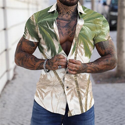 Men's Shirt Coconut Tree Turndown Beige Short Sleeves 3D Print Outdoor Street Button-Down Print Tops Fashion Designer Casual Breathable / Summer / Spring / Summer
Men's Shirt Coconut Tree Turndown Beige Short Sleeves 3D Print Outdoor Street Button-Down Print Tops Fashion Designer Casual Breathable / Summer / Spring / Summer
