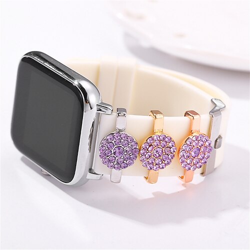 1pc Watch Band Charms Compatible with Apple iWatch Universal Rhinestone Handmade Luxury Bling Diamond Decorative Rings Loops for iWatch Smartwatch Strap Wristband for Series 7 / SE / 6/5/4/3/2/1
1pc Watch Band Charms Compatible with Apple iWatch Universal Rhinestone Handmade Luxury Bling Diamond Decorative Rings Loops for iWatch Smartwatch Strap Wristband for Series 7 / SE / 6/5/4/3/2/1