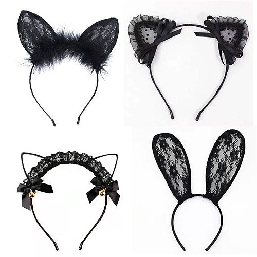 Lace Cat Ears Headband Women Girls Hair Hoop Party Decoration Sexy Lovely Cosplay Halloween Costume Hair Accessories
Lace Cat Ears Headband Women Girls Hair Hoop Party Decoration Sexy Lovely Cosplay Halloween Costume Hair Accessories