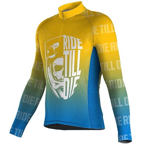 21Grams Men's Cycling Jersey Long Sleeve Bike Top with 3 Rear Pockets Mountain Bike MTB Road Bike Cycling Breathable Quick Dry Moisture Wicking Reflective Strips Blue Skull Polyester Spandex Sports
21Grams Men's Cycling Jersey Long Sleeve Bike Top with 3 Rear Pockets Mountain Bike MTB Road Bike Cycling Breathable Quick Dry Moisture Wicking Reflective Strips Blue Skull Polyester Spandex Sports