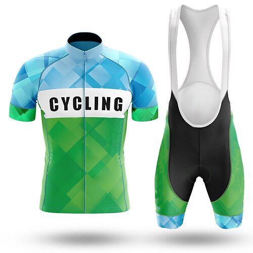 Men's Short Sleeve Cycling Jersey with Bib Shorts Blue Bike 3D Pad Breathable Quick Dry Sports Graphic Clothing Apparel
Men's Short Sleeve Cycling Jersey with Bib Shorts Blue Bike 3D Pad Breathable Quick Dry Sports Graphic Clothing Apparel