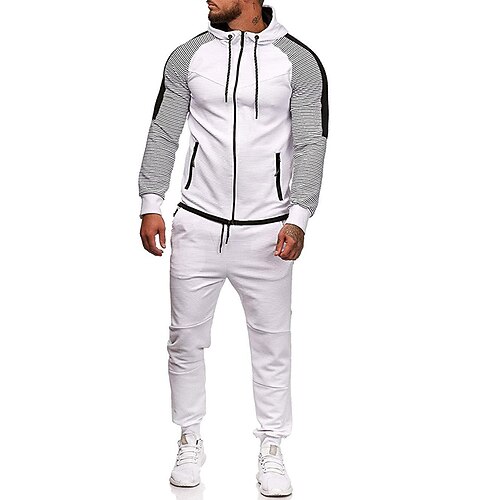 Men's Tracksuit Sweatsuit 2 Piece Full Zip Athletic Winter Long Sleeve Thermal Warm Breathable Moisture Wicking Fitness Running Jogging Sportswear Activewear Striped Black Army Green Red
Men's Tracksuit Sweatsuit 2 Piece Full Zip Athletic Winter Long Sleeve Thermal Warm Breathable Moisture Wicking Fitness Running Jogging Sportswear Activewear Striped Black Army Green Red