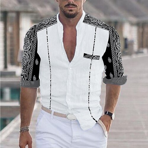 Men's Shirt 3D Print Floral Turndown Street Casual Button-Down Print Long Sleeve Tops Designer Casual Fashion Breathable White
Men's Shirt 3D Print Floral Turndown Street Casual Button-Down Print Long Sleeve Tops Designer Casual Fashion Breathable White