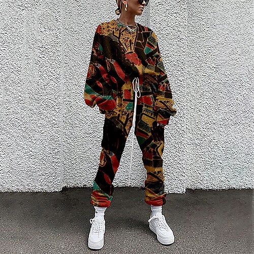 Women's Active Streetwear Floral Graphic Sports Outdoor Casual Two Piece Set Sweatshirt Tracksuit Pants Sets Jogger Pants Drawstring Print Tops
Women's Active Streetwear Floral Graphic Sports Outdoor Casual Two Piece Set Sweatshirt Tracksuit Pants Sets Jogger Pants Drawstring Print Tops