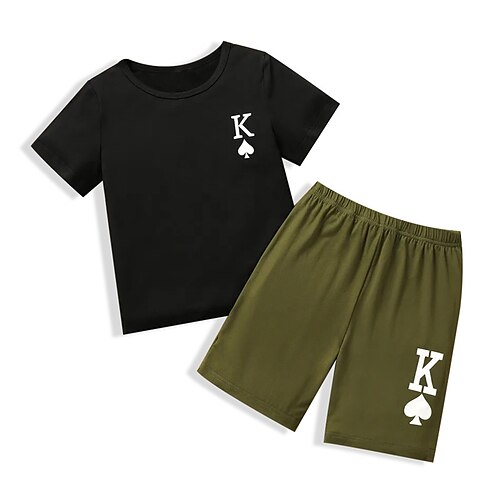 Kids Boys T-shirt Shorts Clothing Set 2 Pieces Short Sleeve White Black Letter Crewneck Print Street Sports Vacation Fashion Comfort Cool Daily 3-13 Years
Kids Boys T-shirt Shorts Clothing Set 2 Pieces Short Sleeve White Black Letter Crewneck Print Street Sports Vacation Fashion Comfort Cool Daily 3-13 Years