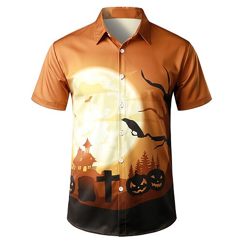 Men's Shirt Pumpkin Turndown Orange Short Sleeves 3D Print Outdoor Halloween Button-Down Print Tops Vintage Cool Designer Casual / Summer / Spring / Summer
Men's Shirt Pumpkin Turndown Orange Short Sleeves 3D Print Outdoor Halloween Button-Down Print Tops Vintage Cool Designer Casual / Summer / Spring / Summer