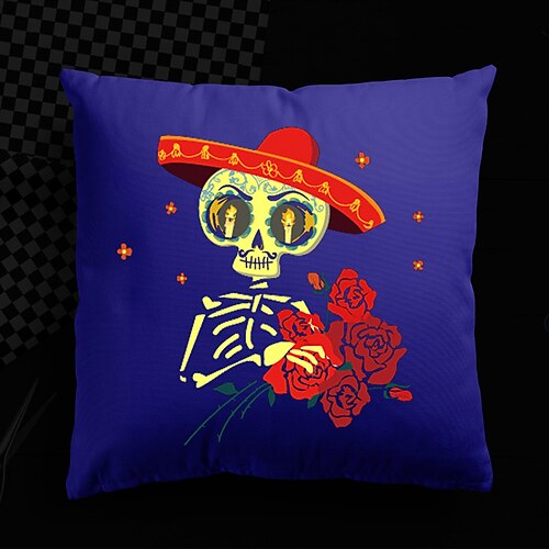 Day of Dead Halloween UV Reactive Cushion Cover 1PC Soft Decorative Skull Square Throw Pillow Cover Cushion Case Pillowcase for Bedroom Livingroom Superior Quality Machine Washable Indoor Cushion for Sofa Couch Bed Chair
Day of Dead Halloween UV Reactive Cushion Cover 1PC Soft Decorative Skull Square Throw Pillow Cover Cushion Case Pillowcase for Bedroom Livingroom Superior Quality Machine Washable Indoor Cushion for Sofa Couch Bed Chair