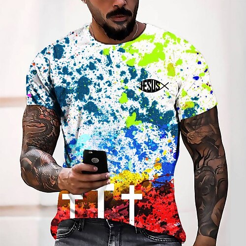 Men's T shirt Tee Tee Graphic Round Neck Green Blue Orange Red Short Sleeve 3D Print Casual Daily 3D Print Tops Fashion Cool Designer Comfortable / Summer / Summer
Men's T shirt Tee Tee Graphic Round Neck Green Blue Orange Red Short Sleeve 3D Print Casual Daily 3D Print Tops Fashion Cool Designer Comfortable / Summer / Summer