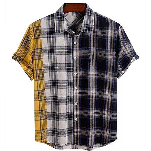 Men's Shirt Check Shirt Plaid Check Shirt Turndown Black Outdoor Street Short Sleeve Button-Down Clothing Apparel Fashion Casual Breathable Comfortable
Men's Shirt Check Shirt Plaid Check Shirt Turndown Black Outdoor Street Short Sleeve Button-Down Clothing Apparel Fashion Casual Breathable Comfortable